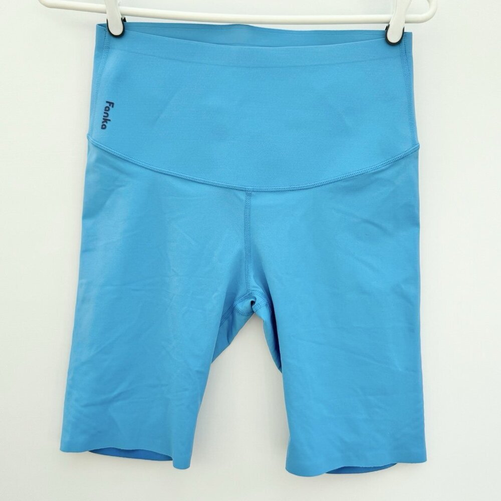 Fanka Body Sculpt Reversible Compression Bike‎ Shorts Womens Sz XS / 2 Blue